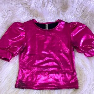 H&M brand, Metallic Pink Top